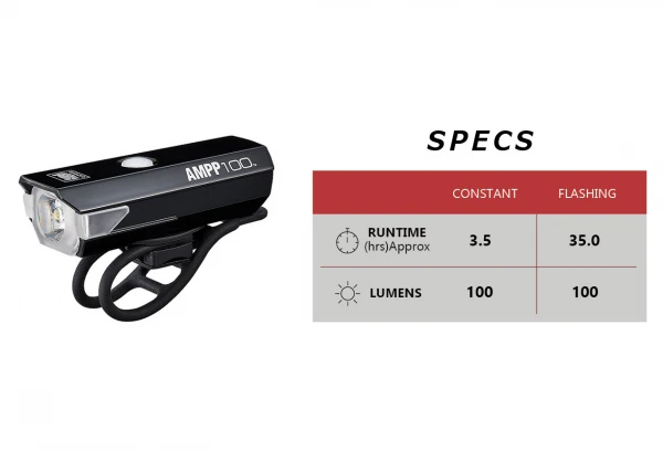 Paire D'Éclairages Cateye AMPP100 & ViZ100 Noir – Image 6